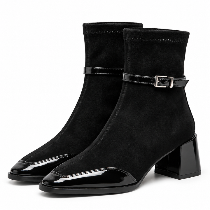 Damen Stiefeletten aus Öko-Wildleder | Elegante Ankle Boots mit 4–5 cm Absatz und seitlichem Reißverschluss