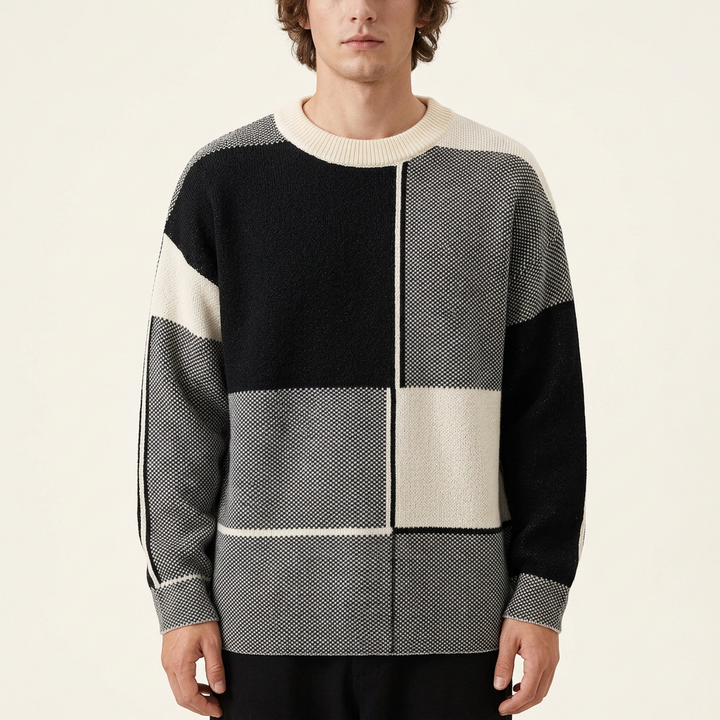 Herren Strickpullover | Klassischer Rundhalspullover mit dezentem Muster, weichem Tragegefühl und bequemer Passform für Alltag und Büro