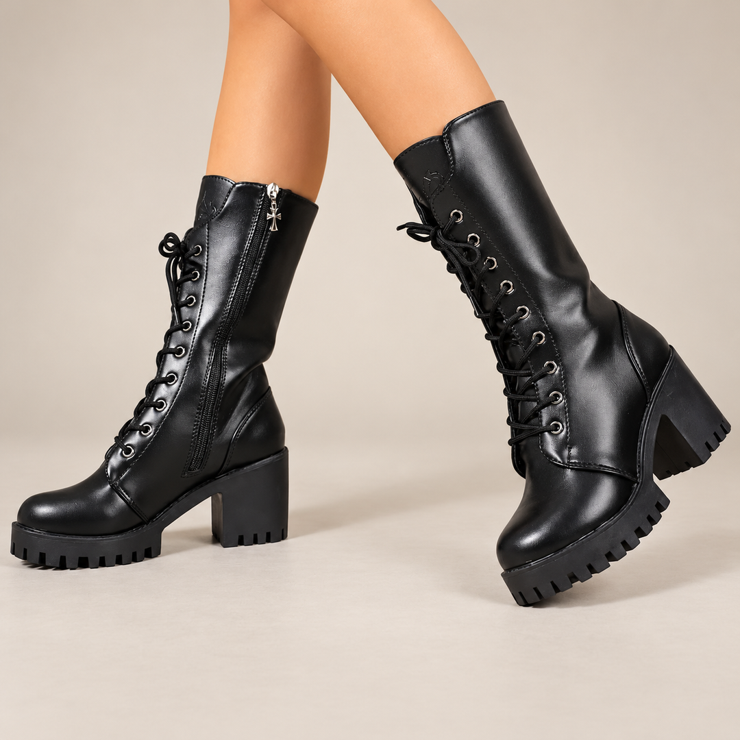 Damen Stiefeletten | Knöchelhohe Stiefel mit seitlichem Reißverschluss, schlanker Silhouette und bequemem Sitz für Alltag und Büro