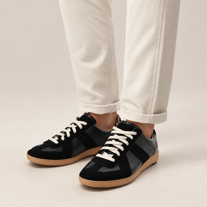 Herren Sneaker | Retro Low-Top-Schuhe mit gepolsterter Innensohle, Schnürverschluss und profilierter Laufsohle für Alltag und Freizeit