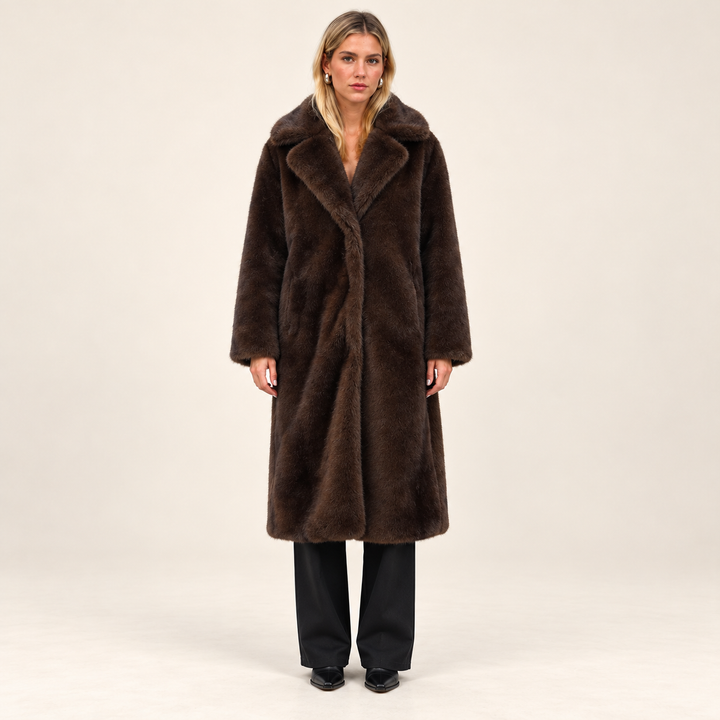 Damen Wintermantel | Langer Mantel mit weichem Innenfutter, klassischem Schnitt und bequemer Passform für Alltag und Freizeit