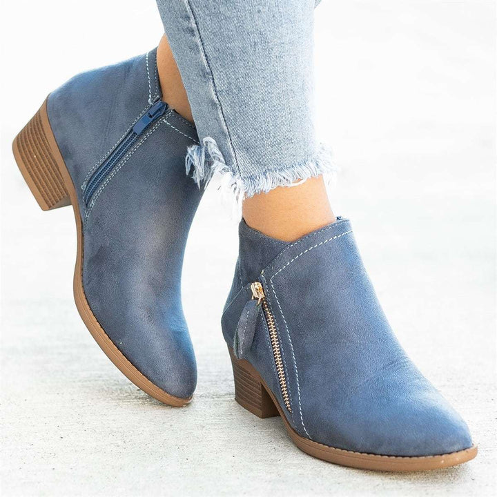 Damen Stiefel orthopädisch | Dolores | Kunstleder mit Fußunterstützung | Warmes Futter &amp; rutschfeste Sohle | Herbst &amp; Winter