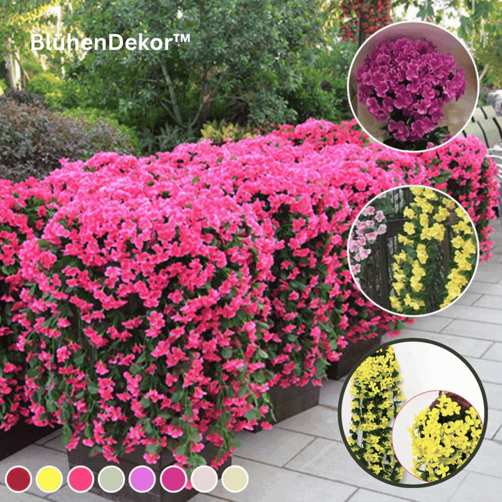 Künstliche Hängeblumen | Realistisch &amp; Pflegeleicht | Elegante Raumdekoration