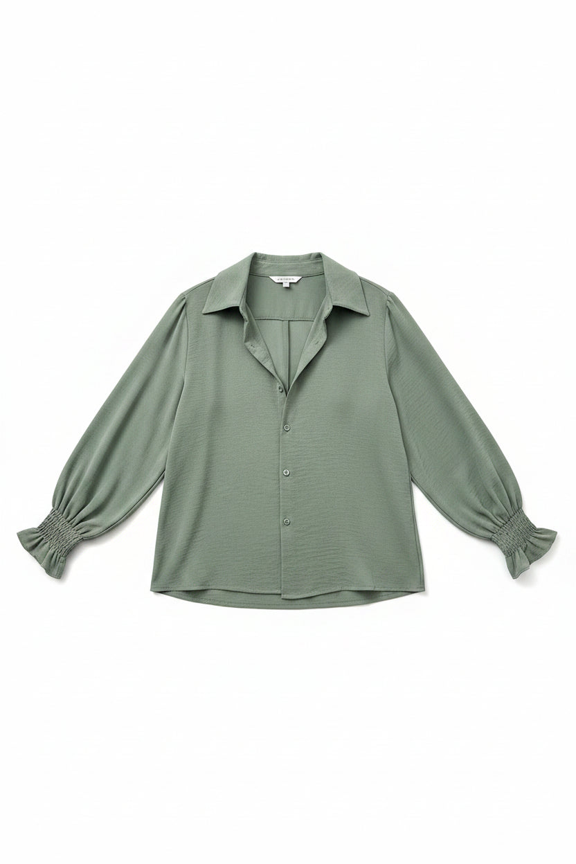 Damen Bluse | Bluse mit Ballonärmeln und lockerer Passform für Alltag und besondere Anlässe