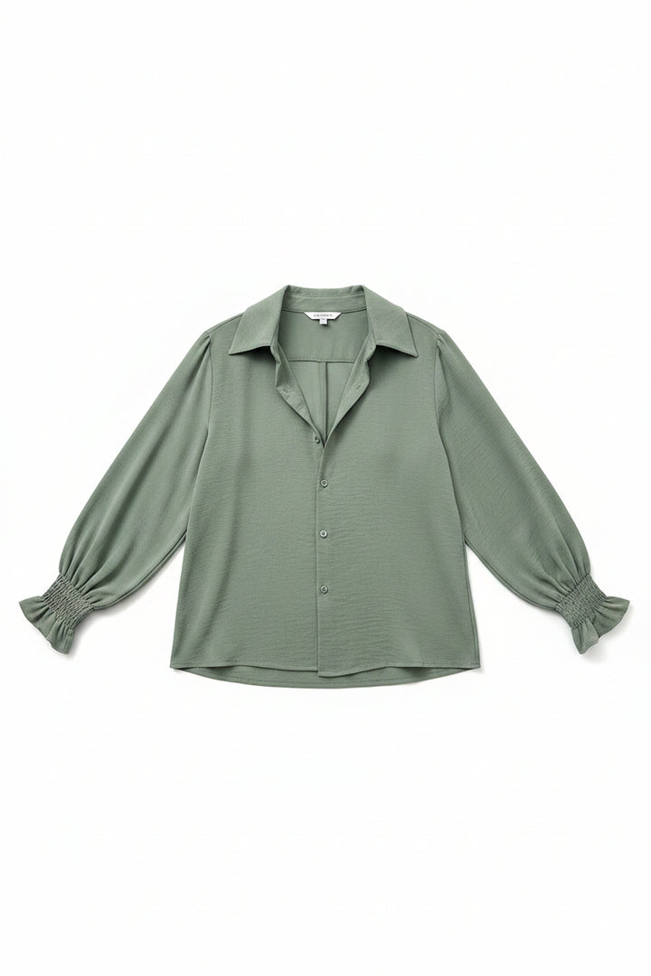 Damen Bluse | Bluse mit Ballonärmeln und lockerer Passform für Alltag und besondere Anlässe