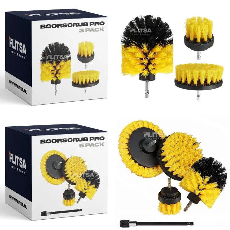 Reinigungsbürsten-Set für Bohrmaschine | Bürstenaufsätze für Fliesen, Fugen, Bad &amp; Küche | Tiefenreinigung ohne Schrubben | 3–7-teilig
