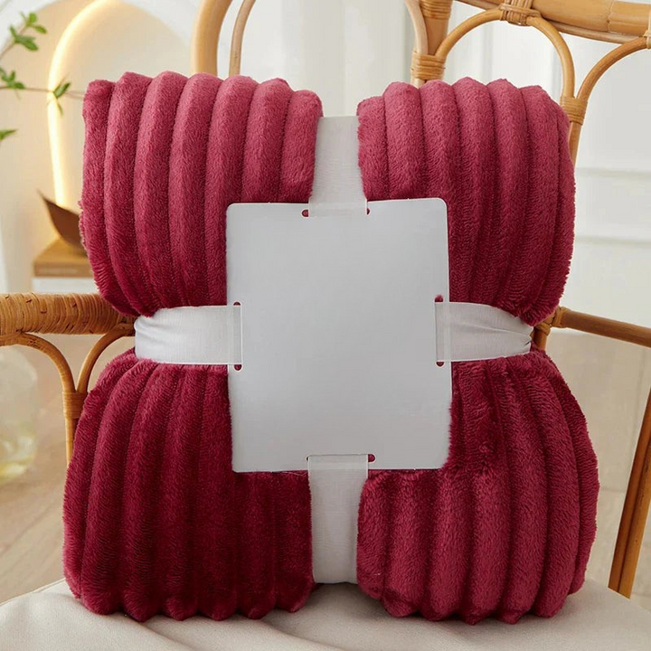 Flanell-Fleecedecke mit breiten Streifen | Warme Kuscheldecke für Sofa und Bett | 100×150, 150×200 oder 200×230 cm