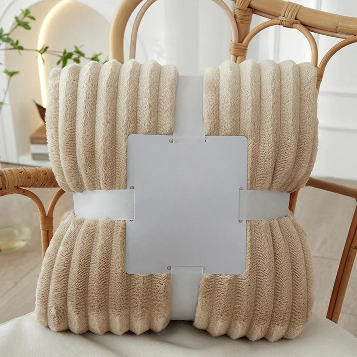 Flanell-Fleecedecke mit breiten Streifen | Warme Kuscheldecke für Sofa und Bett | 100×150, 150×200 oder 200×230 cm