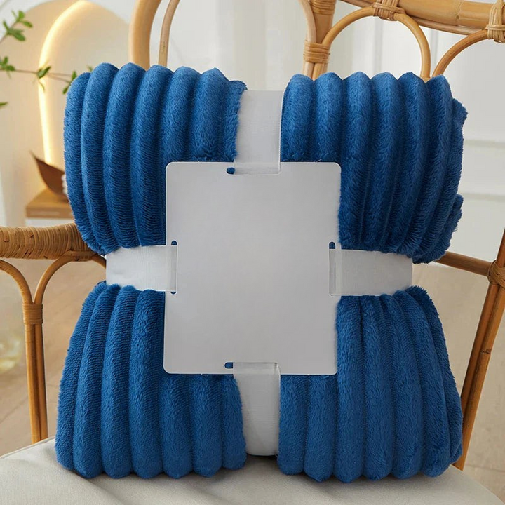 Flanell-Fleecedecke mit breiten Streifen | Warme Kuscheldecke für Sofa und Bett | 100×150, 150×200 oder 200×230 cm