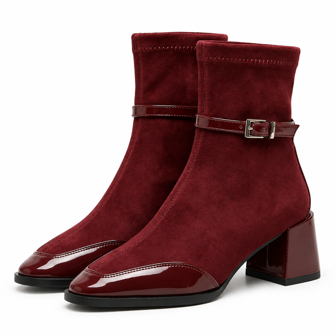 Damen Stiefeletten aus Öko-Wildleder | Elegante Ankle Boots mit 4–5 cm Absatz und seitlichem Reißverschluss