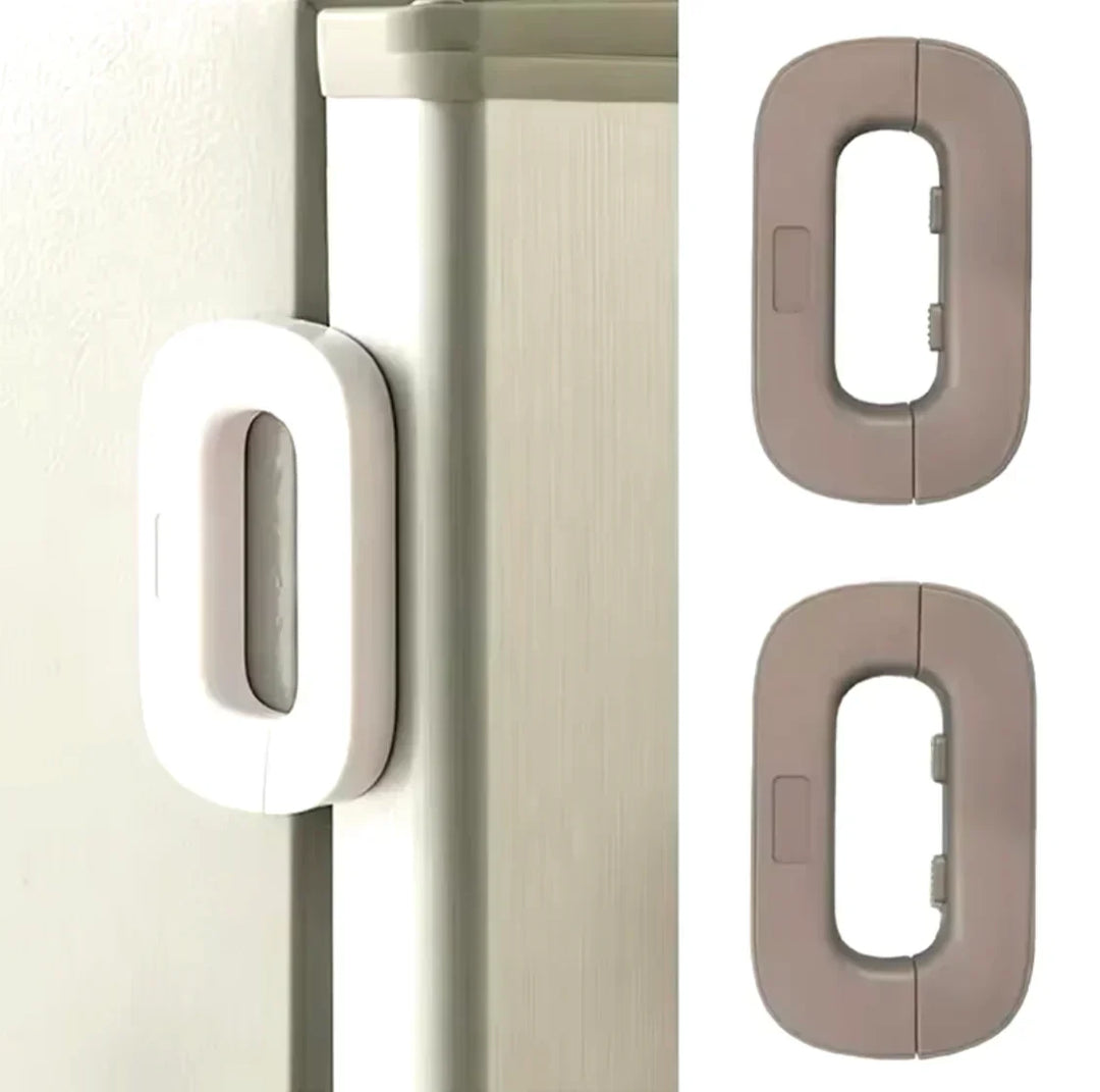 Sécurité enfant pour réfrigérateur et armoire | Mécanisme à double bouton-poussoir | Pour armoires, tiroirs, micro-ondes | Montage facile