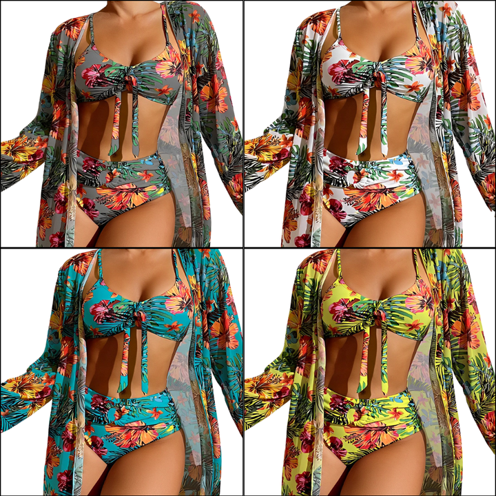 Women’s bikini set | Floral design &amp; supportive fit | Removable cups &amp; quick-drying