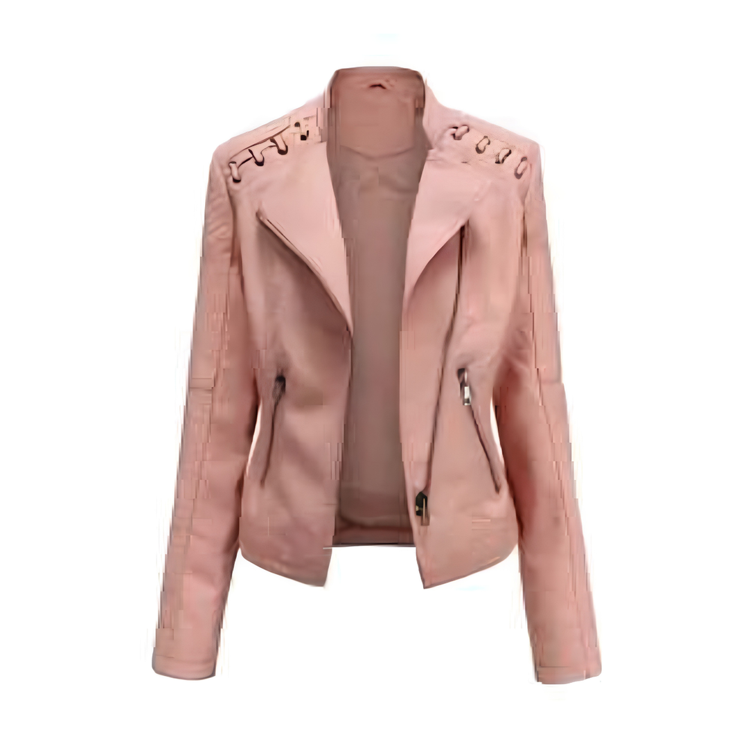 Damen Lederjacke | Modern geschnittene Jacke mit weicher Oberfläche für vielseitige Alltags- und Abendlooks