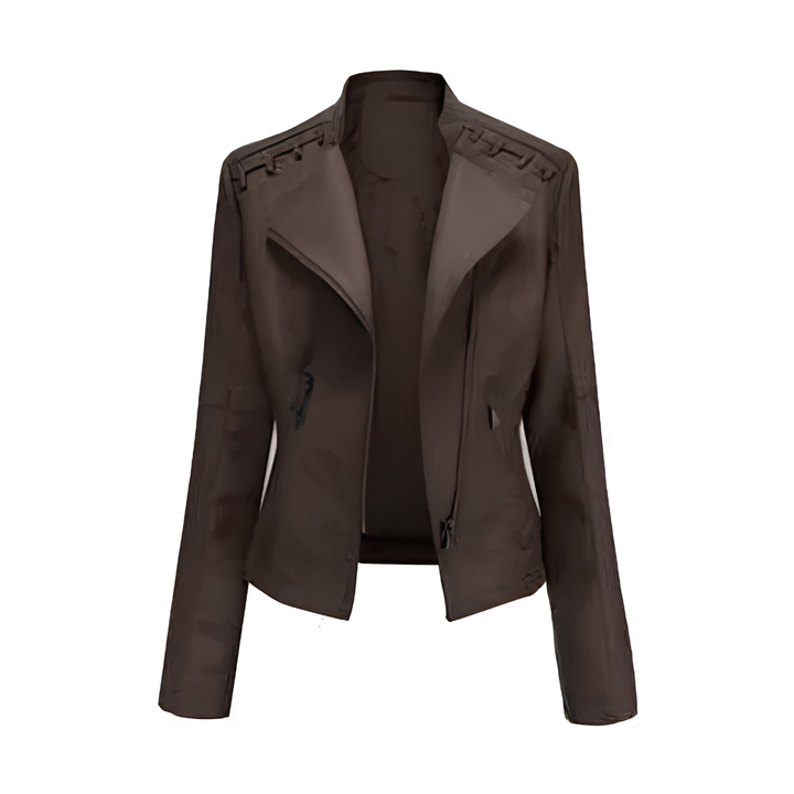 Damen Lederjacke | Modern geschnittene Jacke mit weicher Oberfläche für vielseitige Alltags- und Abendlooks