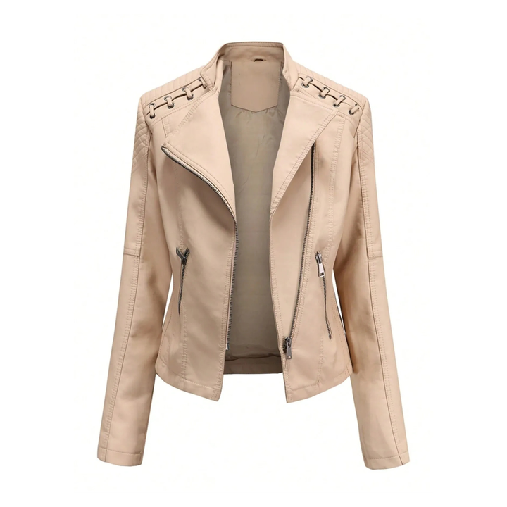 Damen Lederjacke | Modern geschnittene Jacke mit weicher Oberfläche für vielseitige Alltags- und Abendlooks