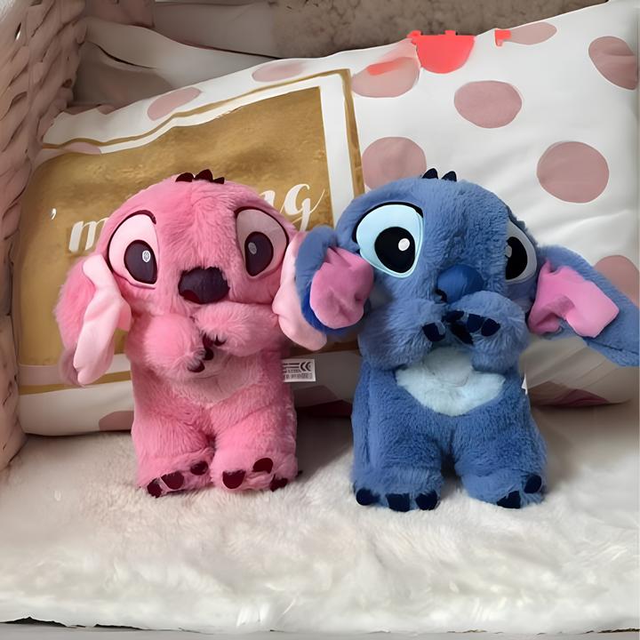 Peluche rassicurante con battito cardiaco e luce notturna | 4 modalità con movimento respiratorio, suoni/musica | Morbido, traspirante | Controllo con un solo pulsante