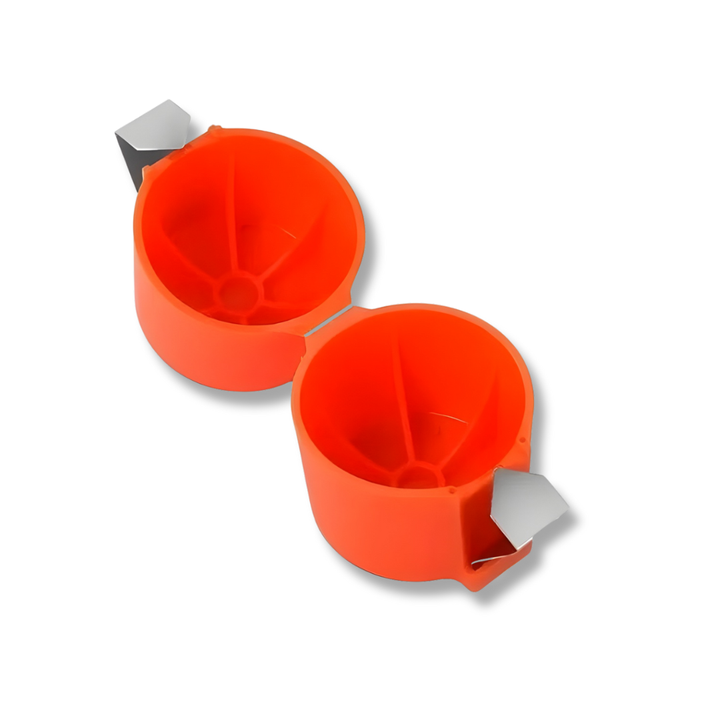 Apri uova set da cucina in silicone 2 pezzi | apre le uova pulitamente senza residui di guscio | lavabile in lavastoviglie, compatto 6,5×7 cm