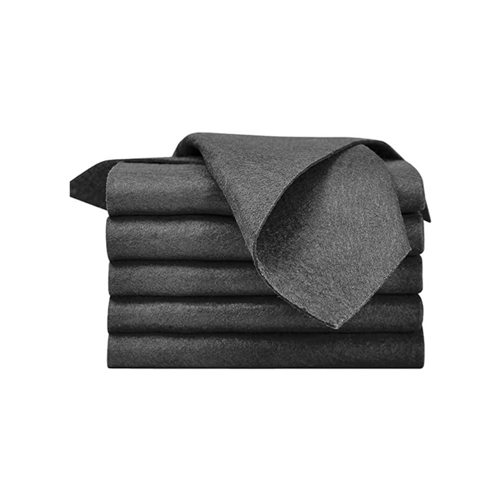 Chiffons microfibres pour verre, miroir &amp; acier inoxydable | Sans traces &amp; sans peluches sans produits chimiques | Lot de 10, 30×30 cm, lavable jusqu’à 60 °C
