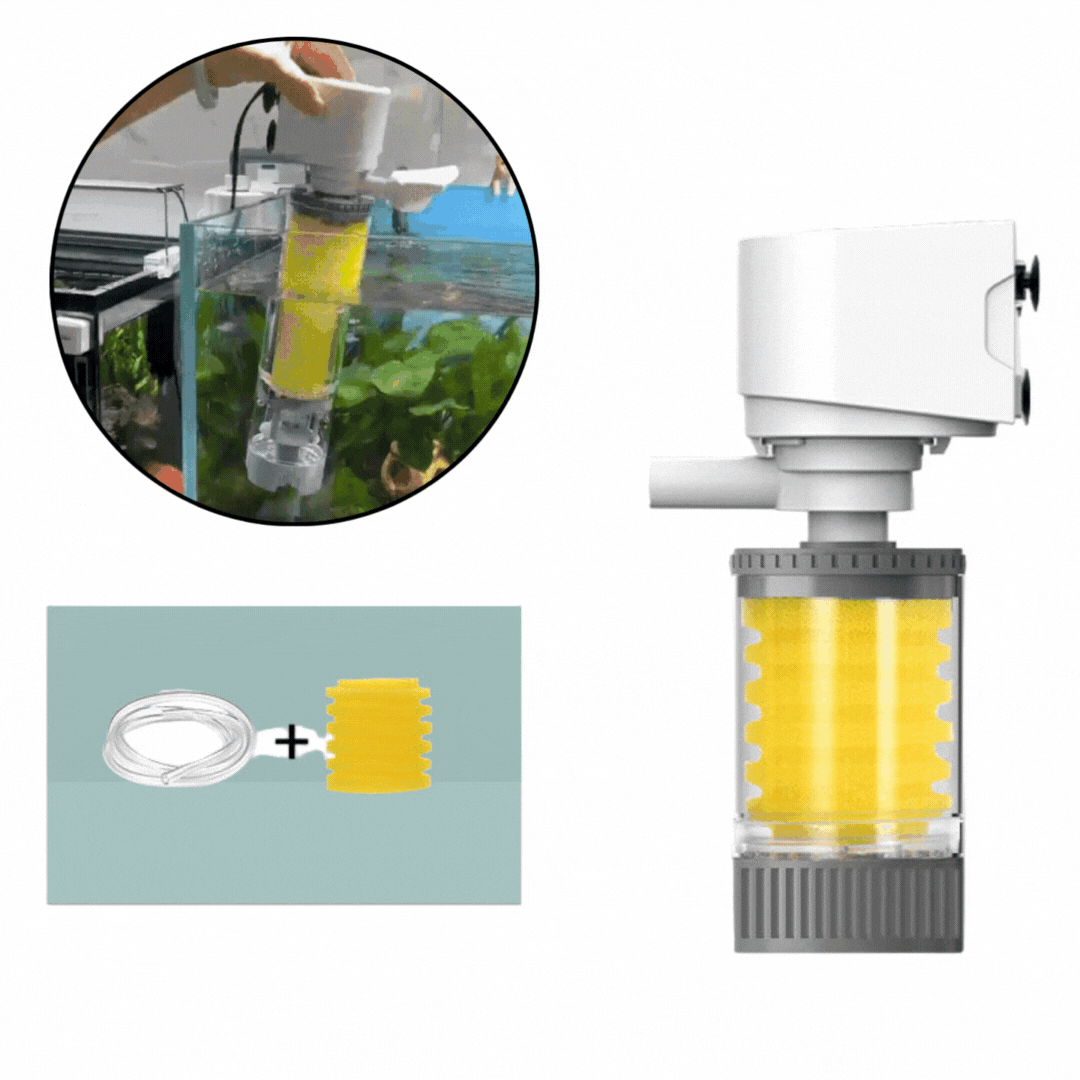 Leiser Elektrischer Aquariumfilter | Schnell &amp; Effizient | Sauerstoffzufuhr &amp; Wellenbildung | Geräuscharm &amp; Langlebig