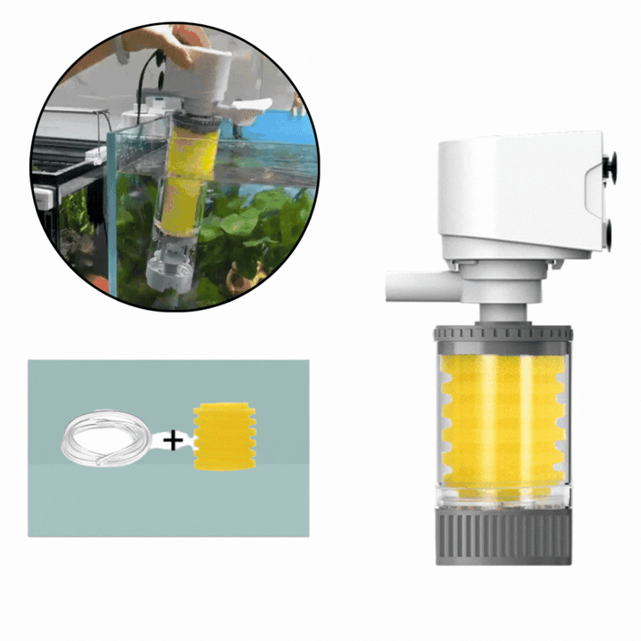 Leiser Elektrischer Aquariumfilter | Schnell &amp; Effizient | Sauerstoffzufuhr &amp; Wellenbildung | Geräuscharm &amp; Langlebig
