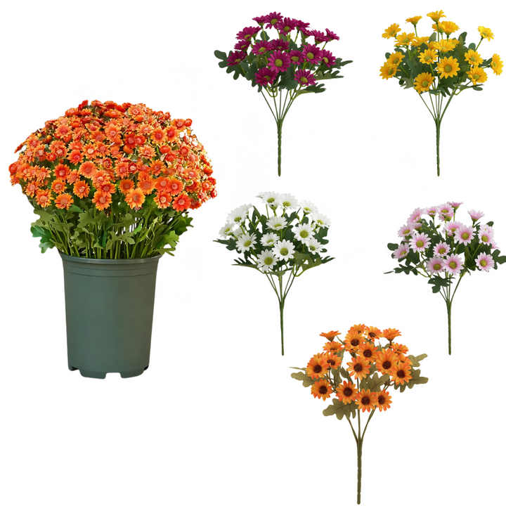 Chrysanthèmes artificiels | Résistants aux UV | Décoration d&