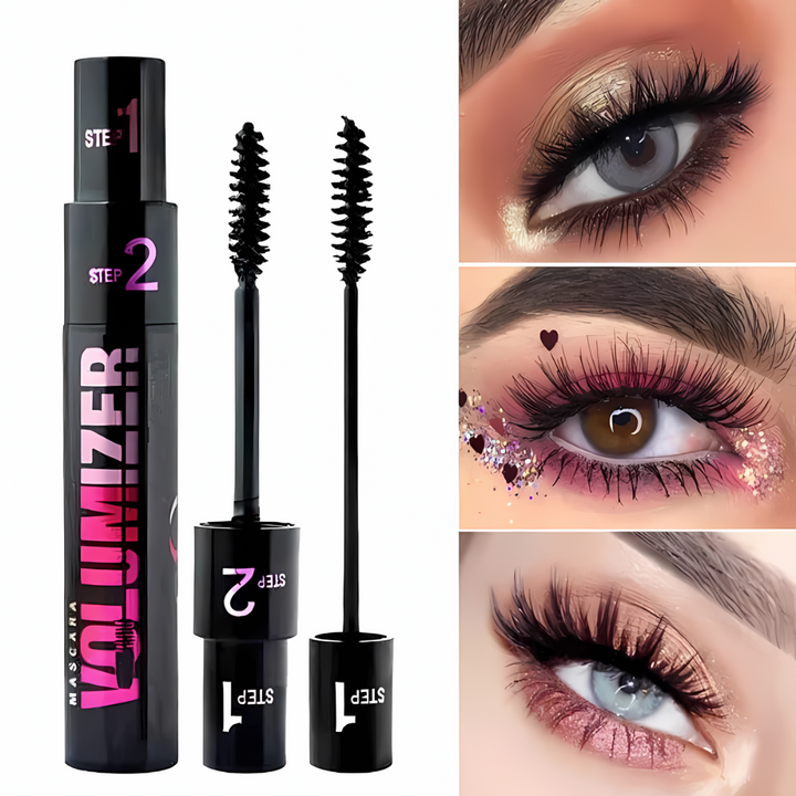 2+2 Gratis | Wimperntusche Volumen 4x | Langanhaltend &amp; Wischfest bis 24h | Wasserfest Mascara Schwarz