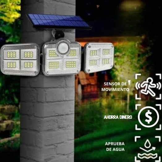 Solárny LED reflektor s pohybovým senzorom | Výkon 200W | Odolný voči poveternostným vplyvom