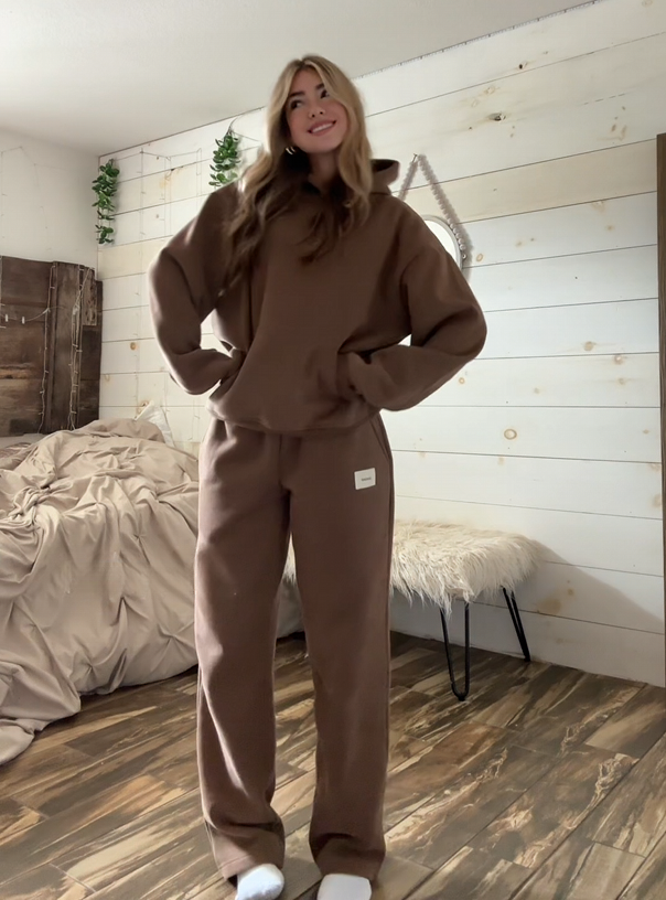 Damen Loungewear Set mit Hoodie &amp; Jogginghose | Weicher, warmer Freizeitanzug im Relaxed Fit für Alltag &amp; Zuhause