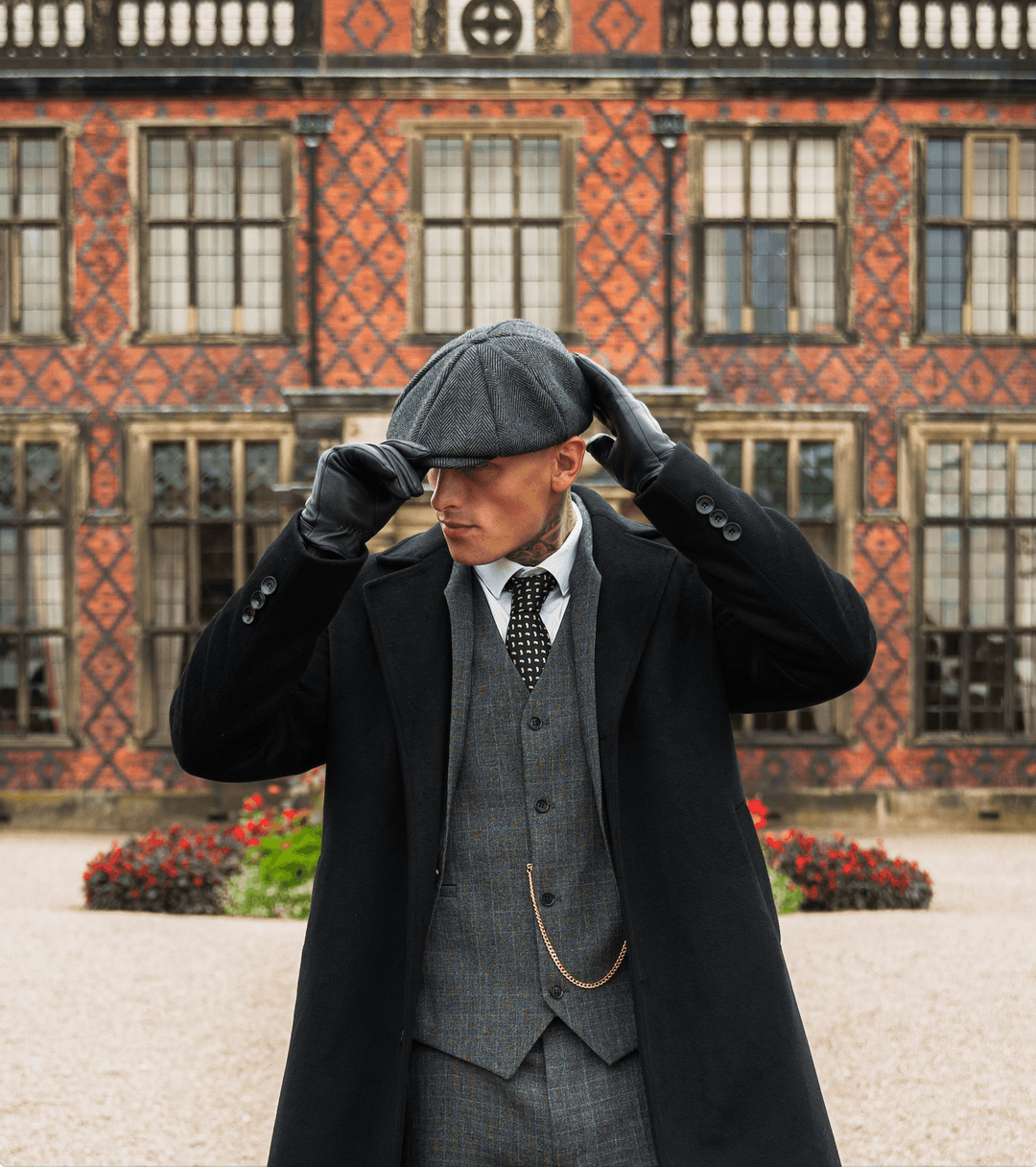 Herren Lederhandschuhe aus Kunstleder | Warme Handschuhe mit bequemer Passform und klassischem Design für Herbst und Winter