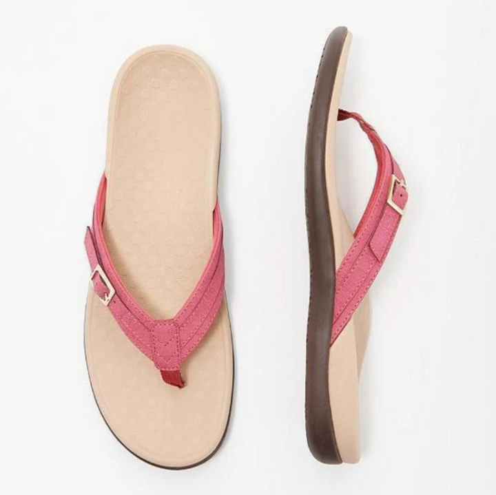 Damen orthopädische Flip-Flops mit Memory-Schaum | Dicke Sohle &amp; Fußgewölbe-Stütze | Kaitlynn