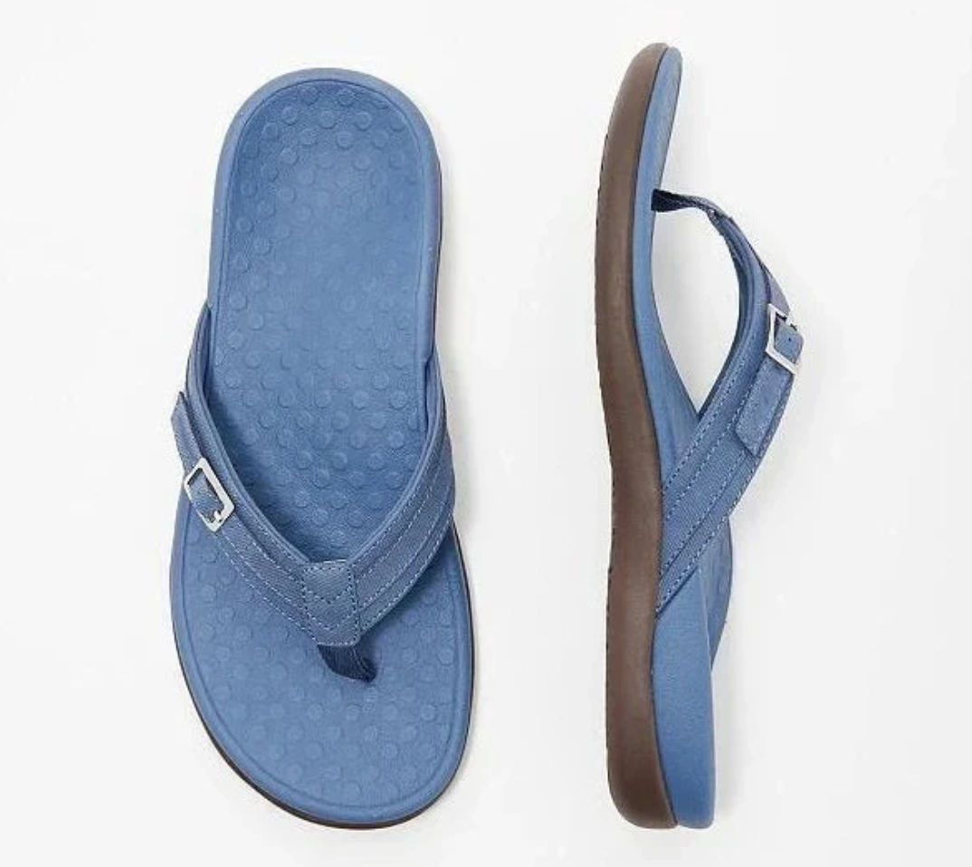 Damen orthopädische Flip-Flops mit Memory-Schaum | Dicke Sohle &amp; Fußgewölbe-Stütze | Kaitlynn