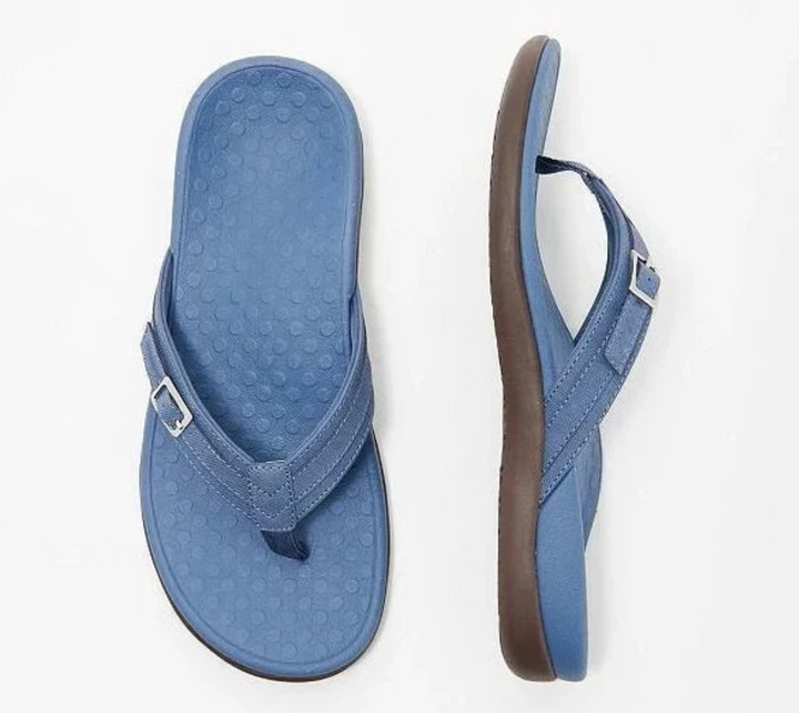 Damen orthopädische Flip-Flops mit Memory-Schaum | Dicke Sohle &amp; Fußgewölbe-Stütze | Kaitlynn
