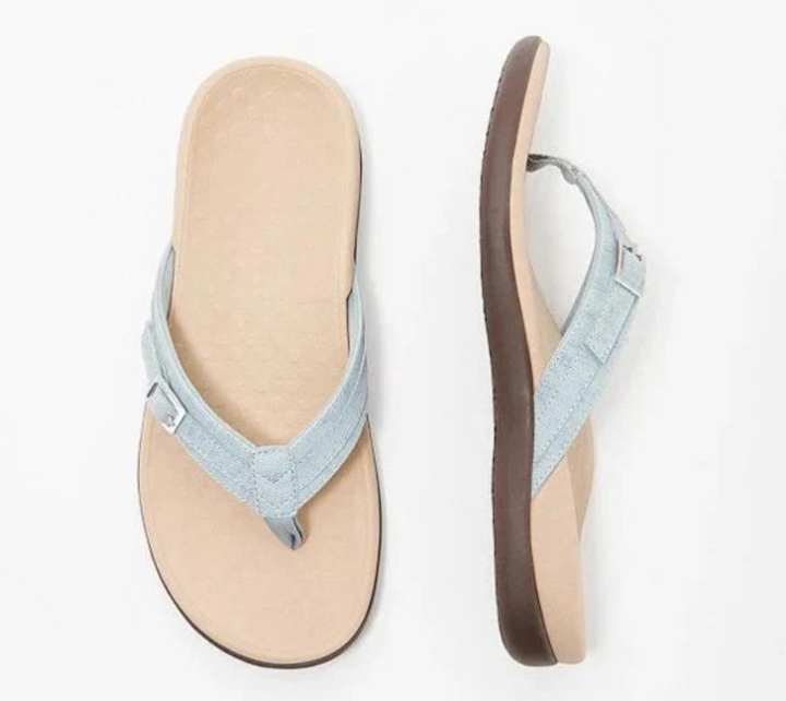 Damen orthopädische Flip-Flops mit Memory-Schaum | Dicke Sohle &amp; Fußgewölbe-Stütze | Kaitlynn