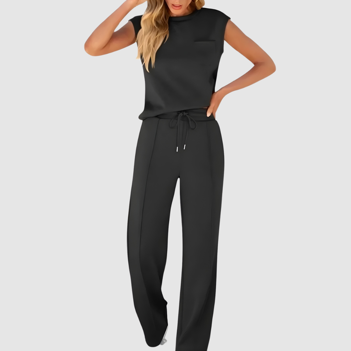 Summer loungewear set for women | Soft &amp; breathable, light &amp; airy | Co-ord two-piece for home &amp; on the go | Relaxed fit