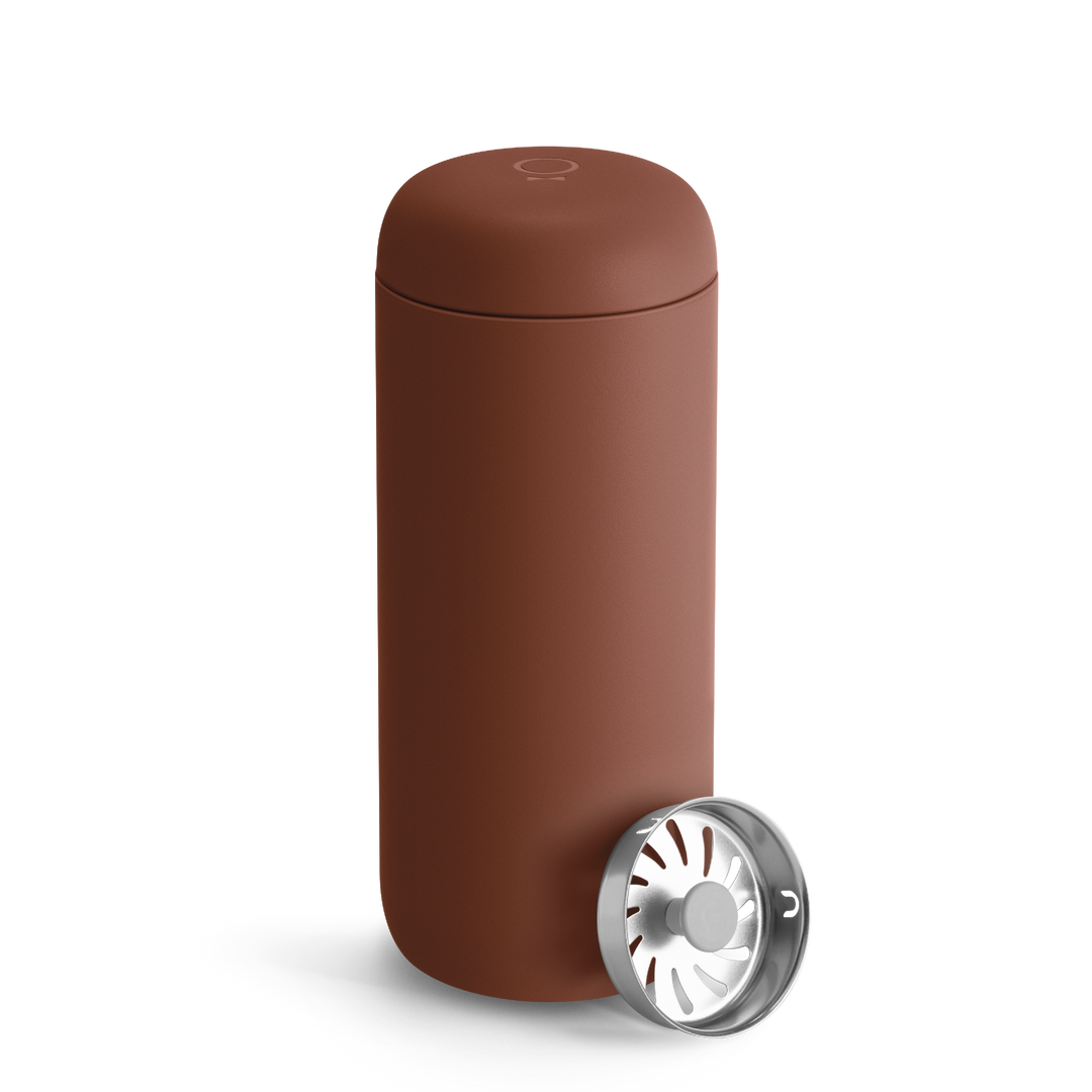 Thermobecher 437 ml | Edelstahl-Isolierbecher mit Spritzschutz und BPA-freiem Deckel für unterwegs