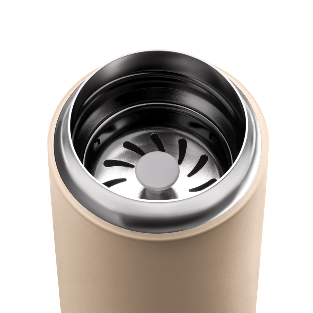 Thermobecher 437 ml | Edelstahl-Isolierbecher mit Spritzschutz und BPA-freiem Deckel für unterwegs