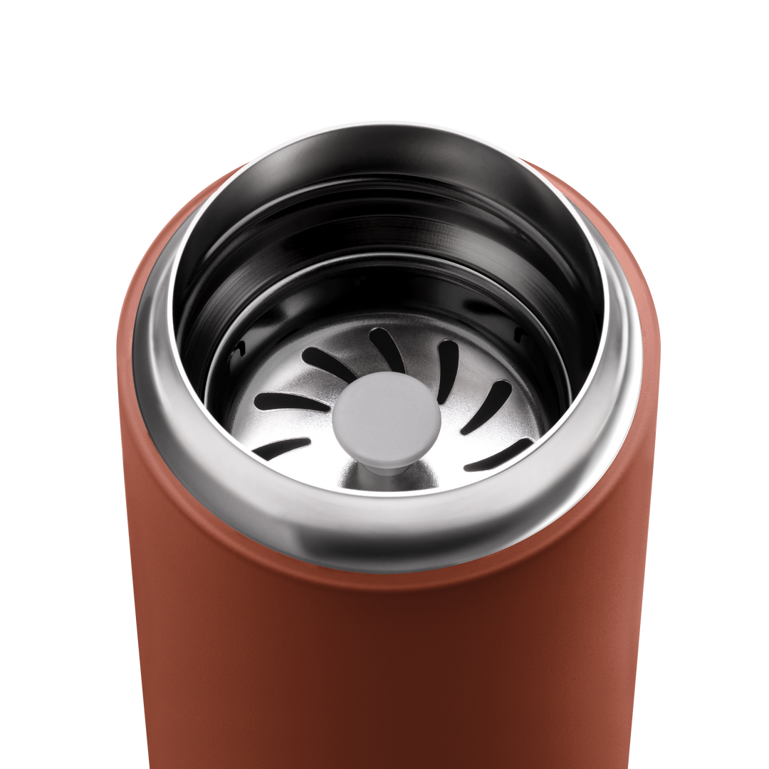 Thermobecher 437 ml | Edelstahl-Isolierbecher mit Spritzschutz und BPA-freiem Deckel für unterwegs