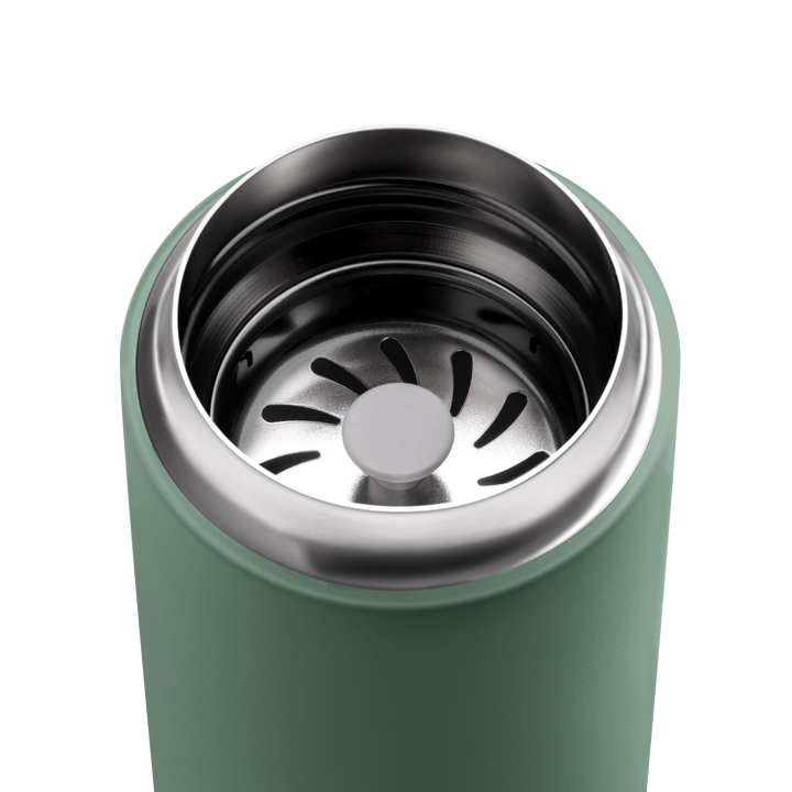 Thermobecher 437 ml | Edelstahl-Isolierbecher mit Spritzschutz und BPA-freiem Deckel für unterwegs