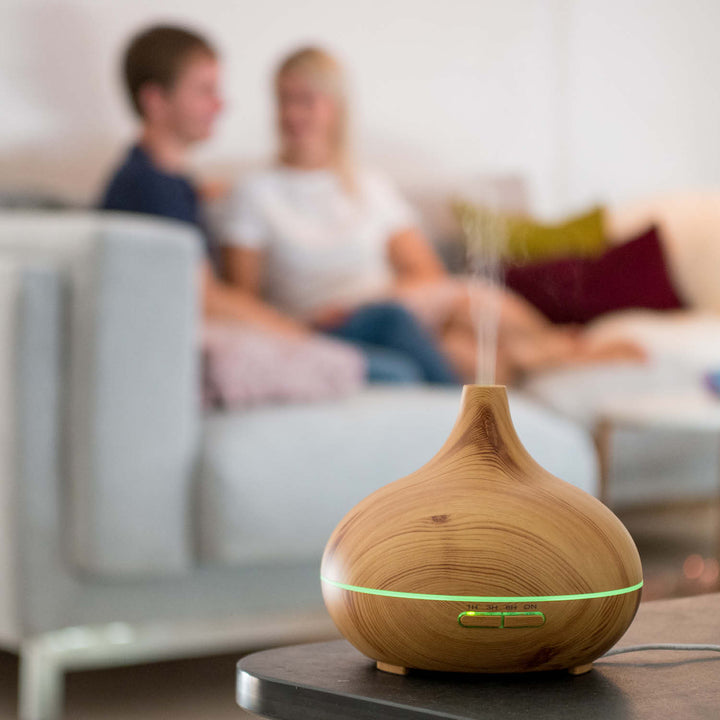 Aromadiffusor | Ultraschall-Diffuser in Holzoptik mit LED