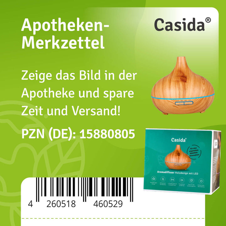 Aromadiffusor | Ultraschall-Diffuser in Holzoptik mit LED