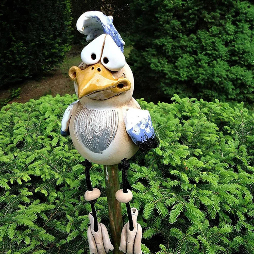 Hühnerfigur für Garten &amp; Balkon | Wetterfeste Gartendeko aus Kunstharz im Landhausstil für Innen &amp; Außen