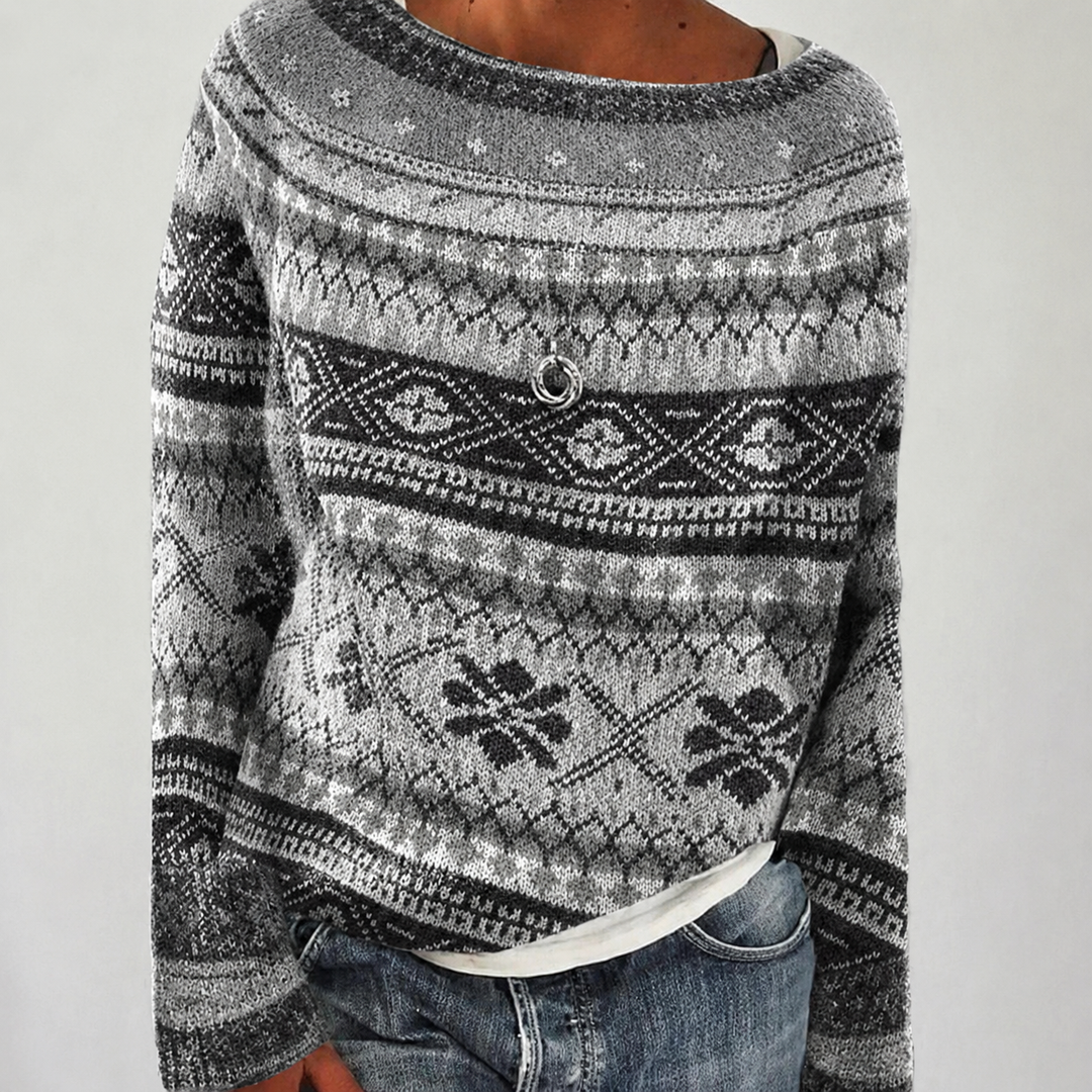 Damen Strickpullover | Winterpullover mit Rundhalsausschnitt und weicher Baumwollmischung