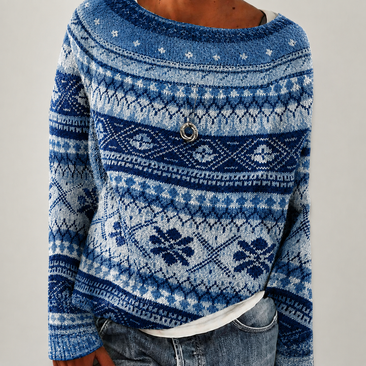 Damen Strickpullover | Winterpullover mit Rundhalsausschnitt und weicher Baumwollmischung