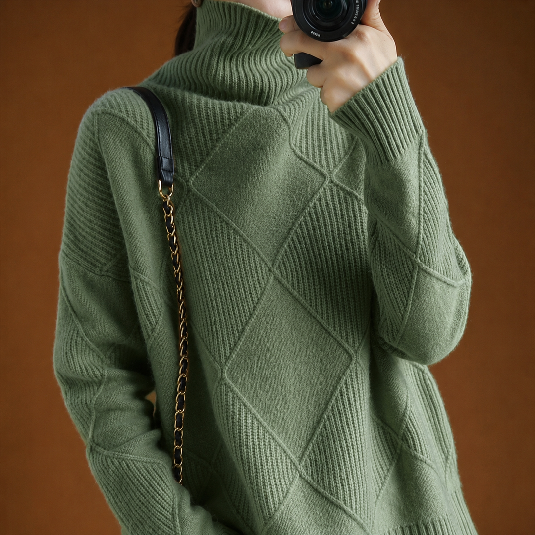 Damen Rollkragenpullover | Weicher Strickpullover mit wärmender Textur für Herbst, Winter und vielseitige Outfits