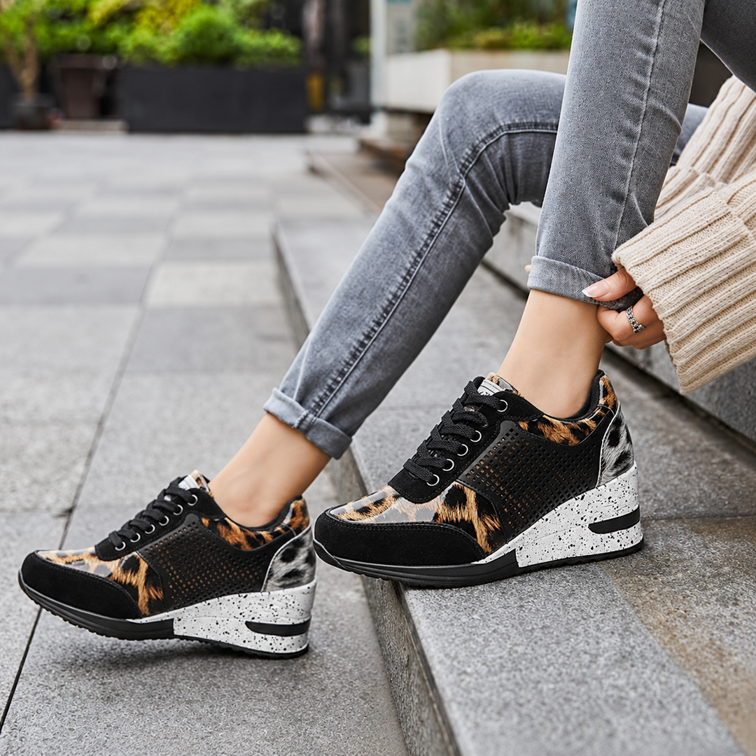 Damen-Sneaker mit Keilabsatz | Bequeme Schuhe mit erhöhtem Absatz für Alltag und Freizeit