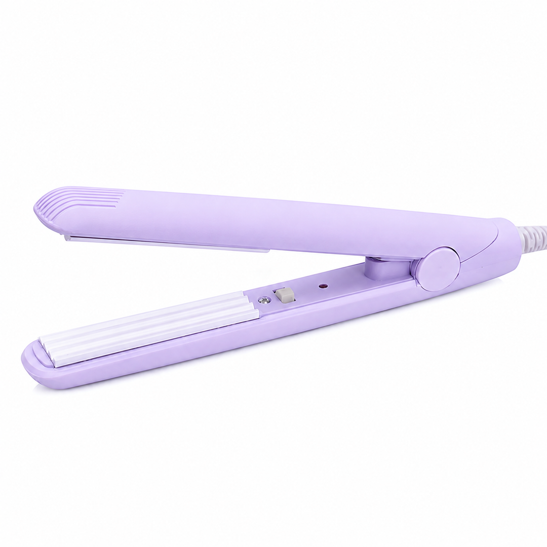 Mini-Lockenstab &amp; Glätteisen 2-in-1 aus Keramik | 190°C konstante Temperatur | Reisegröße 16,5 cm | Für Locken &amp; glattes Haar