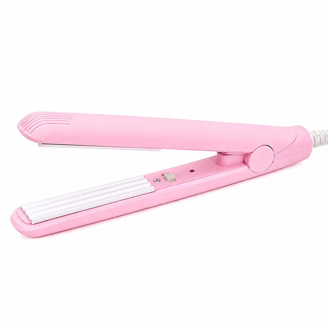Mini-Lockenstab &amp; Glätteisen 2-in-1 aus Keramik | 190°C konstante Temperatur | Reisegröße 16,5 cm | Für Locken &amp; glattes Haar