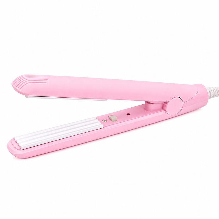 Mini-Lockenstab &amp; Glätteisen 2-in-1 aus Keramik | 190°C konstante Temperatur | Reisegröße 16,5 cm | Für Locken &amp; glattes Haar