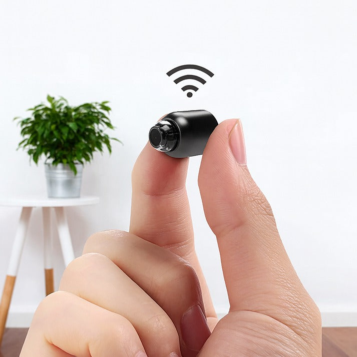 Mini WLAN-Sicherheitskamera mit Nachtsicht | Kabellose Überwachungskamera mit App-Steuerung und Bewegungsalarm