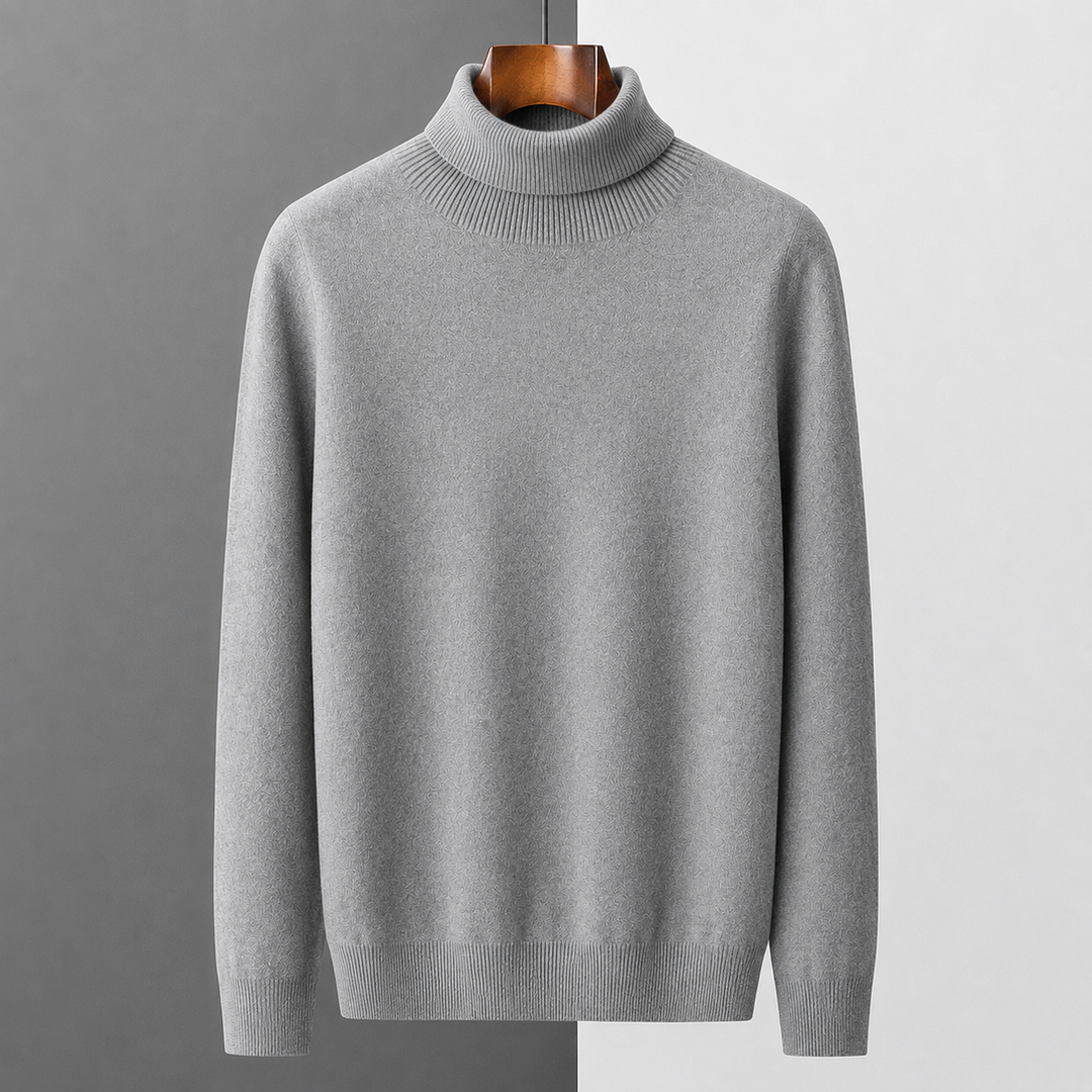 Herren Merinowollpullover | Rollkragenpullover mit langen Ärmeln für Herbst, Winter, Büro und Freizeit